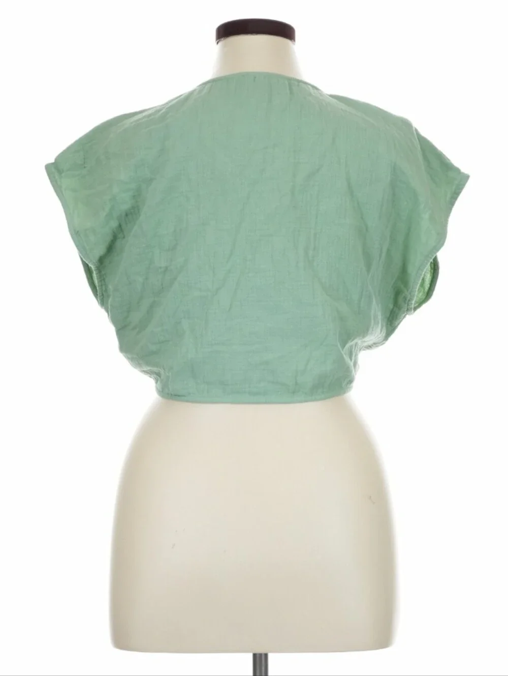 NWT Madewell Sage Green Tie Front Cropped Shrug Bolero Size Large